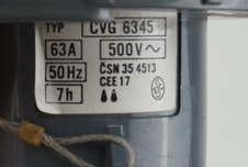 Vidlice na kabel 500V,63A 4-kolík